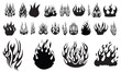 Flame silhouettes
