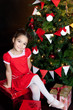 Lovely little girl at Christmas time