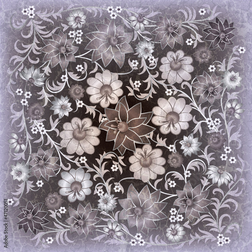 Vector: abstract grunge floral ornament abstract grunge floral ornament