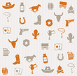 Cowboy seamless pattern