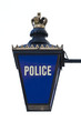 British illuminated police sign