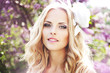 portrait of a bride with a bouquet of lilacs