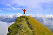 Freude am Berggipfel