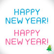 Balloon Happy New Year Phrase, Letters, Sign, Icon, Symbol