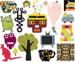 Mix of different vector images and icons. vol.63