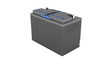 Car battery rotates on white background