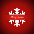 Christmas background with snowflake - Merry Christmas lettering