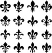 classic fleur de lys symbol set
