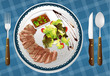 food and a dish