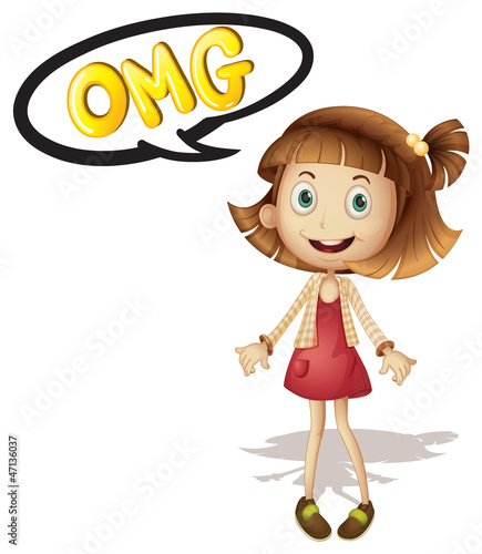 Vector: a girl a girl