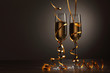 Glasses of champagne at new year party