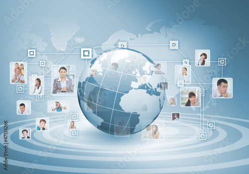 Photo: Symbol of social network Symbol of social network