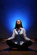 Business woman meditating