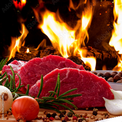 Photo: Beef, steak meat - babecue, grill Beef, steak meat - babecue, grill