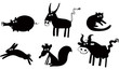 Set of funny animals