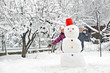 snowman and kids