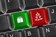 Photo: Computer keyboard with Christmas keys Computer keyboard with Christmas keys