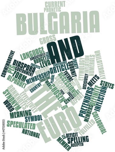 Illustration: Word cloud for Bulgaria and the euro Word cloud for Bulgaria and the euro