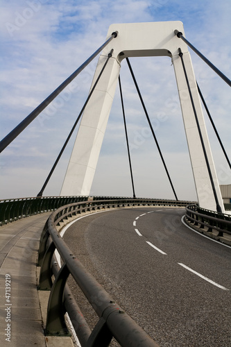 Photo: The high white highway bridge of Malpensa airport The high white highway bridge of Malpensa airport