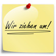 Post - It Wir ziehen um!