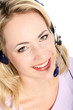 Smiling friendly receptionist