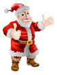 Thumbs up cartoon Santa