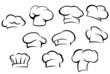 White chef hats and caps