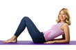 Sport concept  - Woman doing sports on white