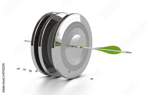 Illustration: target and arrow, archery concept, business power target and arrow, archery concept, business power