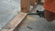 Reciprocating Saw Cutting Wood