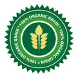 100% Organic Grain Label