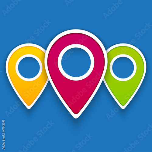 Vector: GPS Color Map Icons GPS Color Map Icons