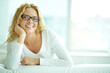Female in eyeglasses