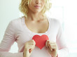Female with red heart