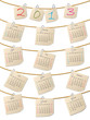 Hanging notepapers 2013 calendar design