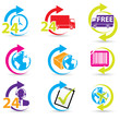 Postage and support related icons