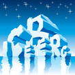 iceberg made ​​up of ice letters