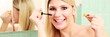 Frau mit Wimperntusche