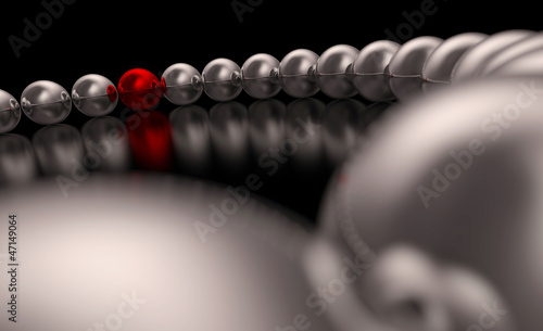 Illustration: 3D Kugeln im Kreis - Chrom Rot 01 3D Kugeln im Kreis - Chrom Rot 01