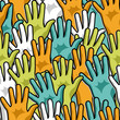 Democracy hands up pattern