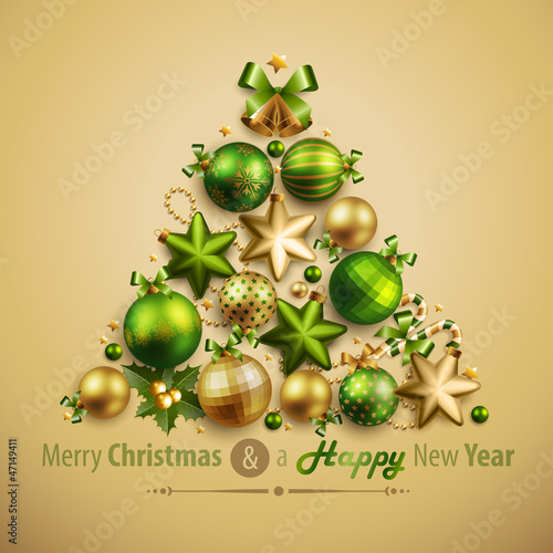 Vector: Christmas card with place for text. Vector illustration. Christmas card with place for text. Vector illustration.