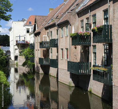 Photo: houses above a canal houses above a canal