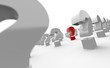 Illustration: Wer, wie und was - Konzept Rot Wer, wie und was - Konzept Rot