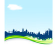 Vektor: Spring background with London skyline. EPS10 Spring background with London skyline. EPS10