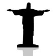 statue of Christ the redeemer in Rio de Janeiro vector