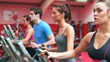 Group stepping on a step machine