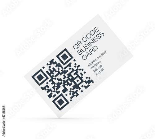 Illustration: QR-Code business card concept QR-Code business card concept