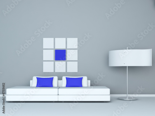 Illustration: Design Couch in a modern room | Design Interior Architecture Design Couch in a modern room | Design Interior Architecture