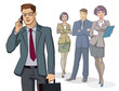 Vector: Businessman group standing Businessman group standing