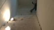 Construction Worker Walking Downstairs